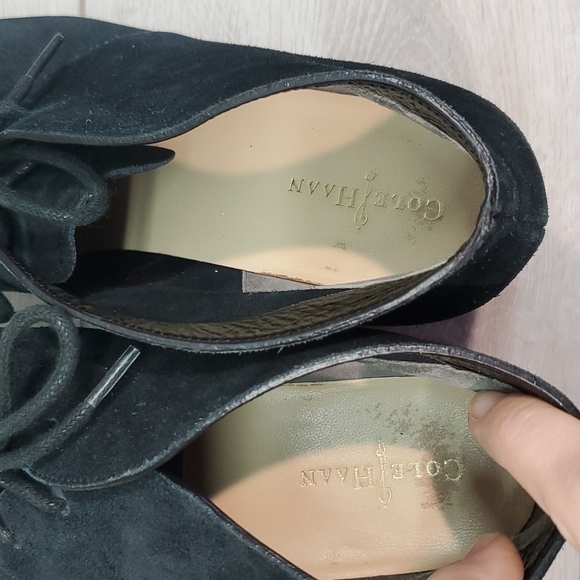 Cole Haan Womens Suede Wedge Comfort Boots shoes sz 8B - Picture 10 of 11